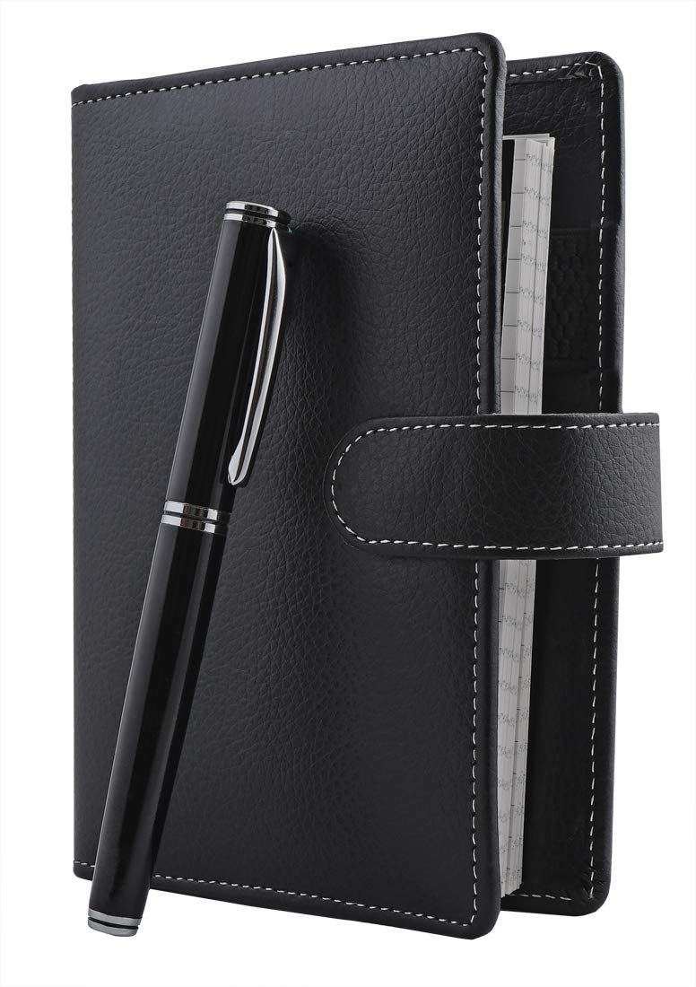 COI Planner Raven Black Diary/Executive Faux Leather, Office Stationery, Document Holder, Daily Organizer for School, College Going Students and Teacher with Pen - Image 2