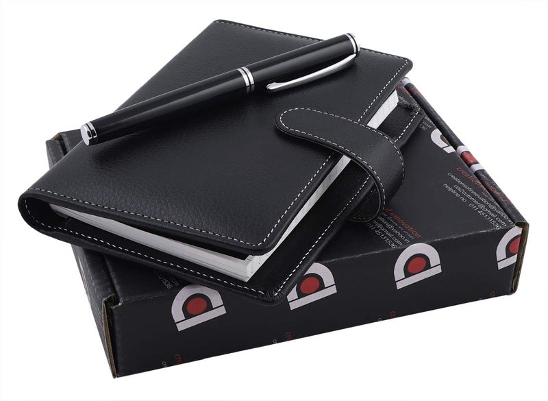 COI Planner Raven Black Diary/Executive Faux Leather, Office Stationery, Document Holder, Daily Organizer for School, College Going Students and Teacher with Pen - Image 5
