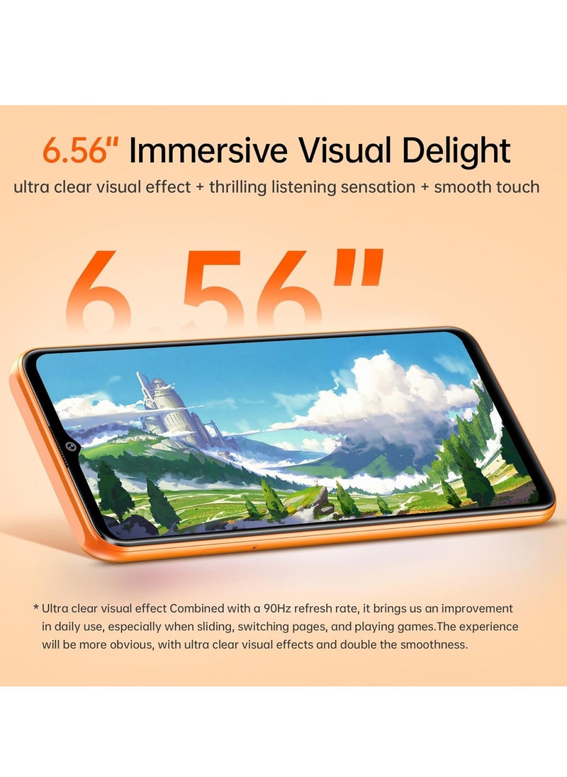 Cubot Note 21 Unlocked Cell Phone, Smartphone Android 13, 12GB RAM (6GB+6GB Extended), 128GB ROM, 5200mAh Battery 6.56" HD+ Display, 50MP Rear Camera, Dual SIM (Orange)  - Image 2