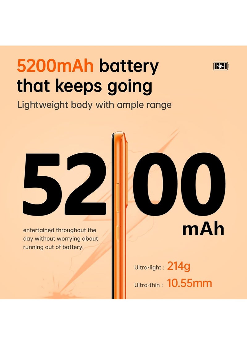 Cubot Note 21 Unlocked Cell Phone, Smartphone Android 13, 12GB RAM (6GB+6GB Extended), 128GB ROM, 5200mAh Battery 6.56" HD+ Display, 50MP Rear Camera, Dual SIM (Orange)  - Image 3