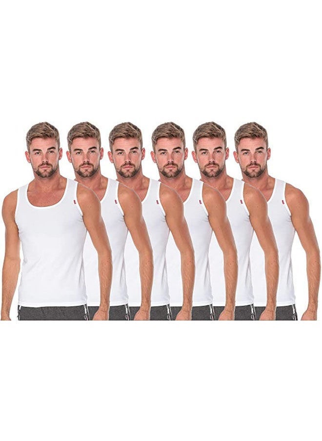 COTTONIL Scoop Neck Sleeveless Pack Of 6 Undershirts