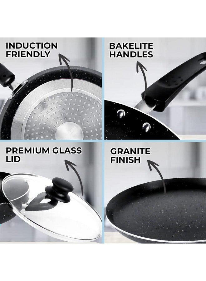 The Better Home Non Stick Induction Cookware (3mm Thickness)| Induction Utensils for Cooking |Non Stick Frying Pan (24cm), Non Stick Dosa Tawa (28cm), Non Stick Kadai (24cm) | 3 Layer Nonstick Coating - Image 3