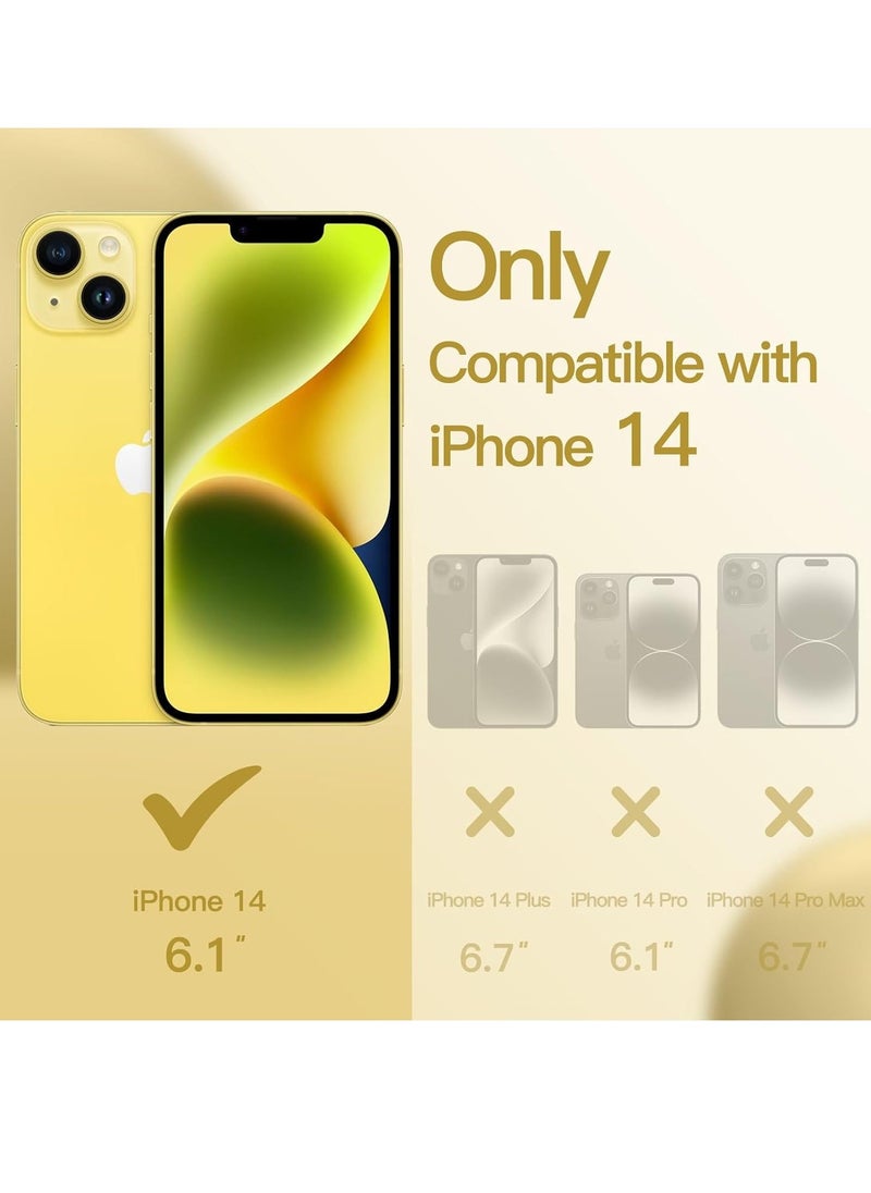 Raxoom "5-in-1 iPhone 14 (6.1-Inch) Yellow Silicone Case - With 2 Screen Protectors & 2 Camera Lens Protectors" - Image 2