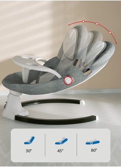 Generic Multi-Motion Baby Swing with Bluetooth Enabled, Portable Baby Bouncer Soothing Vibrations Infant Seat with Removable Dinner Plate, Adjustable Angle Baby Swings for Infants, Smart Portable Baby Swing with Music,  Baby Bouncer Infant Seat with Toy & Sounds,Swivel Infant Seat , 0-6 Months Up to 20 lbs  - Image 4