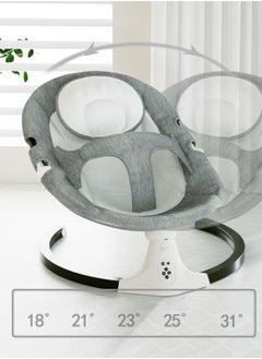 Generic Multi-Motion Baby Swing with Bluetooth Enabled, Portable Baby Bouncer Soothing Vibrations Infant Seat with Removable Dinner Plate, Adjustable Angle Baby Swings for Infants, Smart Portable Baby Swing with Music,  Baby Bouncer Infant Seat with Toy & Sounds,Swivel Infant Seat , 0-6 Months Up to 20 lbs  - Image 5