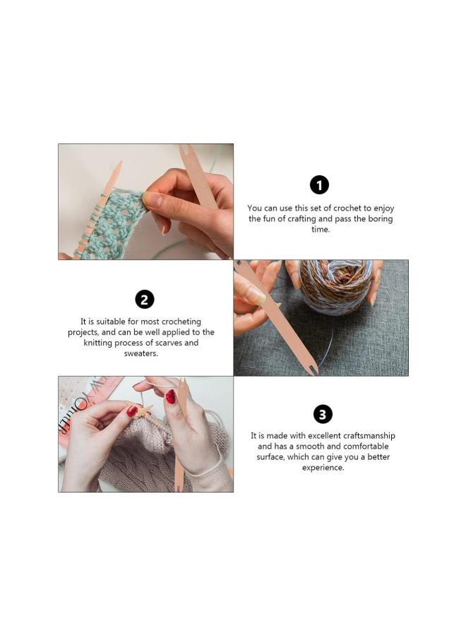 WYBOT 2 Pcs Wooden Weaving Shuttle Beech Wood DIY Weaving Tool Sweater Scarf Tapestry Weaving Sticks Crochet Hook Loom Tools for Knitted Crafts Accessories  - Image 5