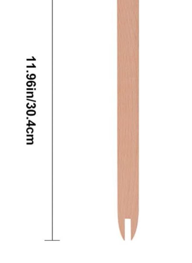 WYBOT 2 Pcs Wooden Weaving Shuttle Beech Wood DIY Weaving Tool Sweater Scarf Tapestry Weaving Sticks Crochet Hook Loom Tools for Knitted Crafts Accessories  - Image 2