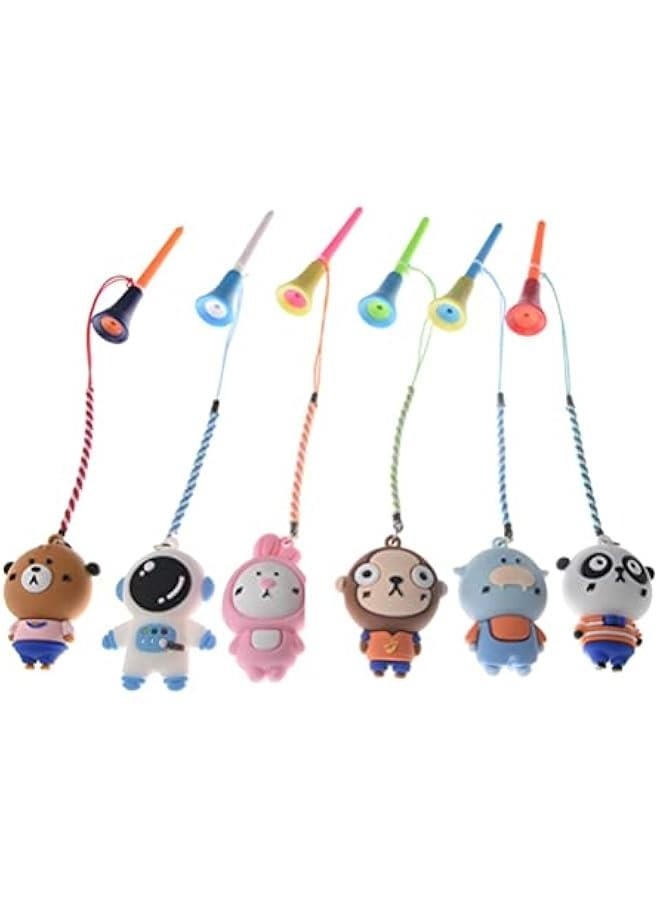 Generic Golf Tee Holder, 6Pcs Golf Tee Hanger Cartoon Plastic Anti Lost Golf Tee Ring with Strap Golf Accessories for Men Women Golfer Gifts - Image 1