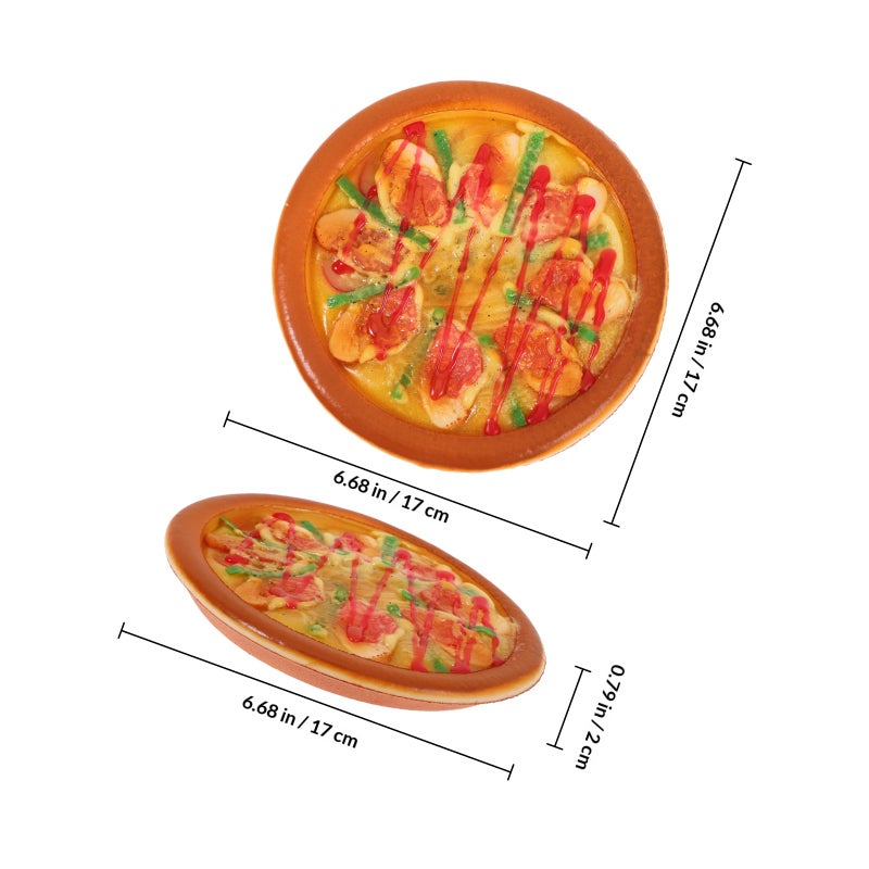 Simulated Pizza Model Fake Food Model Display Pizza Decoration Kitchen Fake Food Decor - Image 2