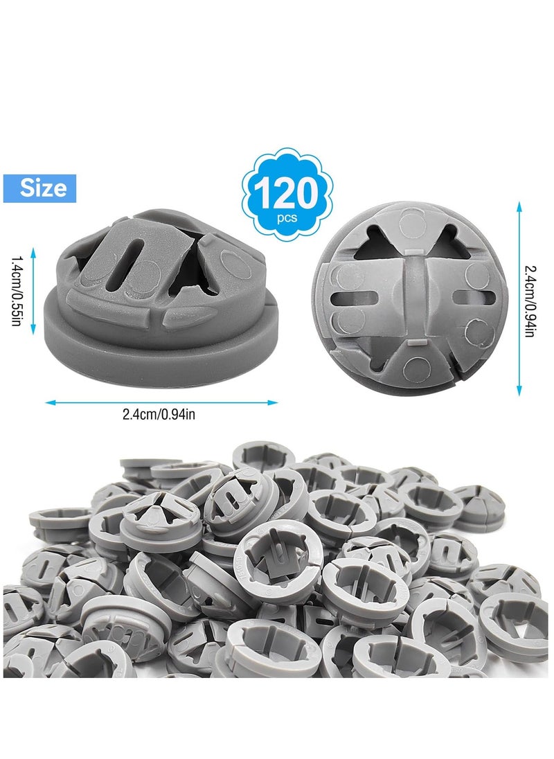 Cable Connector Electrical Boxes, 100Unit 24mm Push in Wire Connectors, Conduits & Fittings Connector Junction Box Connector, Non-Metallic Push-Fit Bulk Connectors Gray, for Fits Knockout Hole