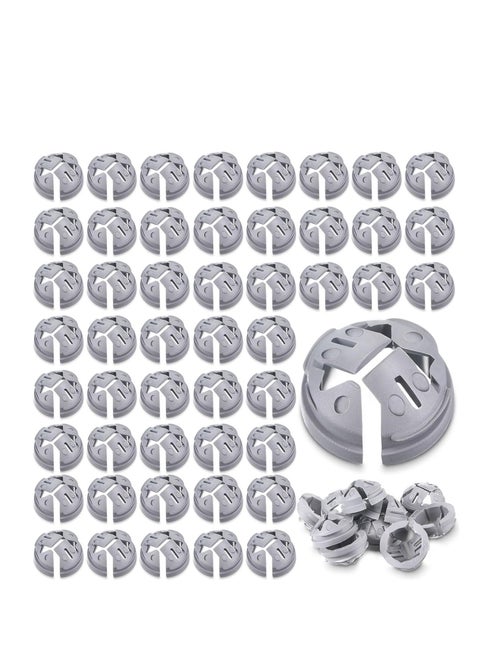 Cable Connector Electrical Boxes, 100Unit 24mm Push in Wire Connectors, Conduits & Fittings Connector Junction Box Connector, Non-Metallic Push-Fit Bulk Connectors Gray, for Fits Knockout Hole