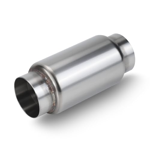 Piclafe 3" Inlet Exhaust Resonator, 3" Inlet/Outlet 9" Overall Length Exhaust Resonator Muffler - Image 1