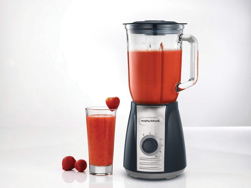 Morphy Richards Total Control Glass Jug Blender with Ice Crusher Blades, 5 Speed Settings, Pulse Control, 600 W, 1.5 litres, Grey, 403010 - Image 2