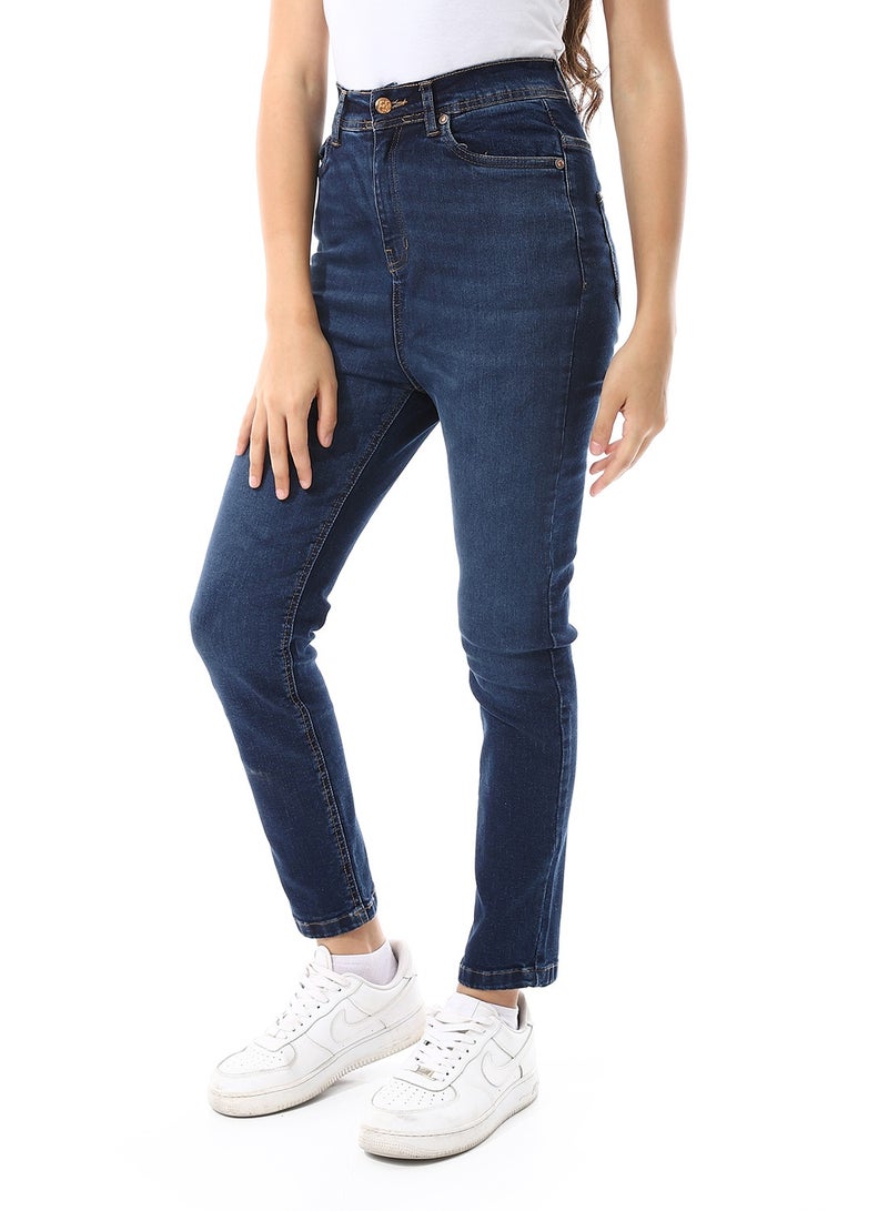 Andora Traditional Five Pockets Skinny Jeans Pants_ Navy Blue - Image 2