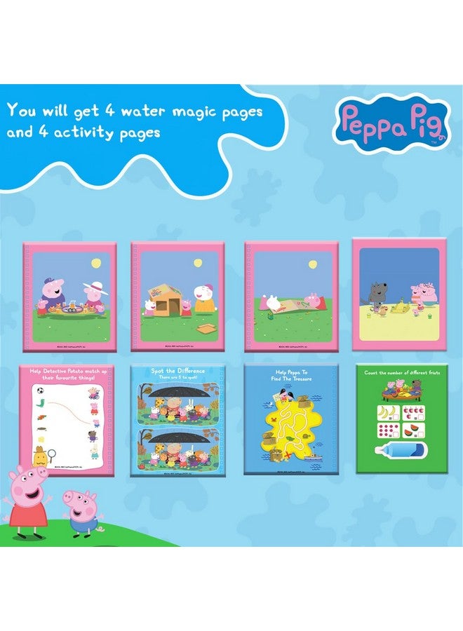 Wembley Peppa Pig Reusable Water Magic Boards DIY Activity Set for Kids 3+ Educational Fun Time Learning Toy Mess Free Art with Quick Dry Technology Includes Water Pen BPA Free - Image 2