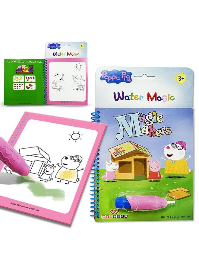 Wembley Peppa Pig Reusable Water Magic Boards DIY Activity Set for Kids 3+ Educational Fun Time Learning Toy Mess Free Art with Quick Dry Technology Includes Water Pen BPA Free - Image 1
