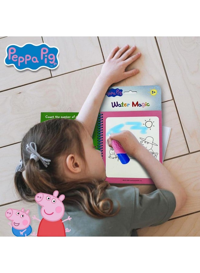 Wembley Peppa Pig Reusable Water Magic Boards DIY Activity Set for Kids 3+ Educational Fun Time Learning Toy Mess Free Art with Quick Dry Technology Includes Water Pen BPA Free - Image 3