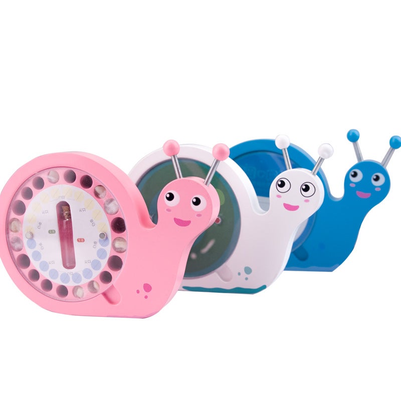 Tooth House Snail Teeth Box Baby Girl Souvenir Fairy Bottle Teeth Collection Wooden Children Fairy Teeth Box - Image 2
