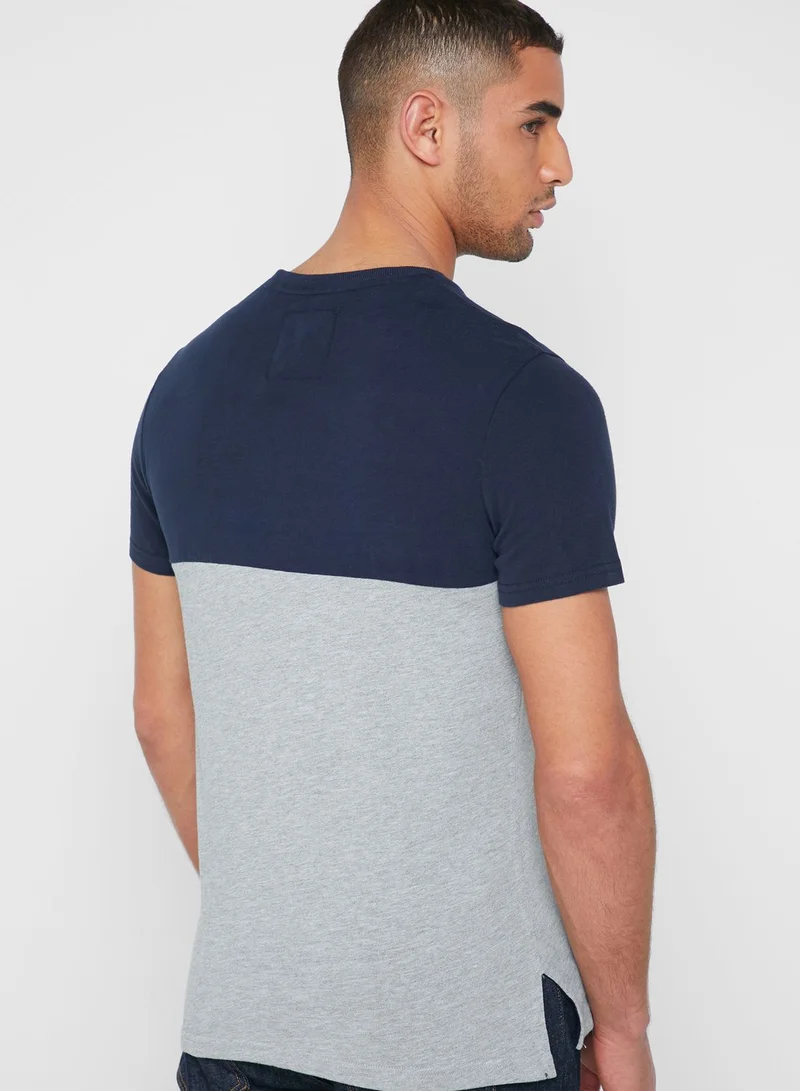 Superdry Cali Stripe Embroidery Crew Neck T-Shirt
