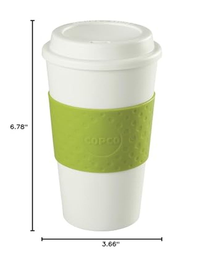 Copco Acadia 16 oz Travel Mug - Insulated Reusable Coffee Tumbler with Double-Walled Plastic, Leak-Proof Lid, BPA-Free - Portable Mug for Hot & Cold Drinks, Cup Holder Friendly (Green) - Image 2