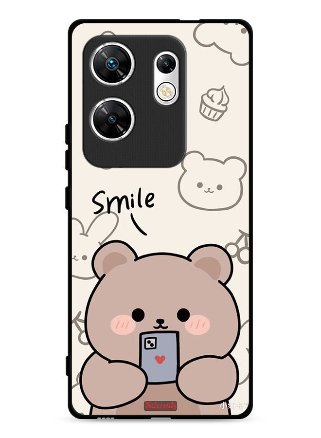 Tolwak Infinix Zero 30 4G Protective Case Cover Smile Bear Art - Image 1