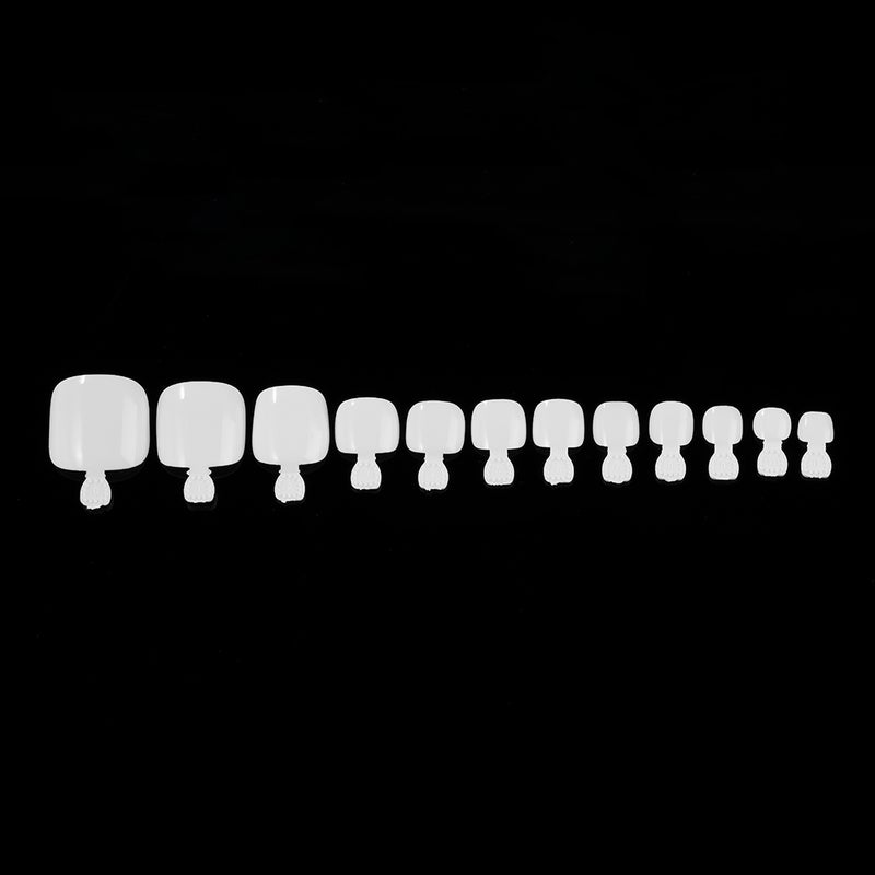 500Pcs Fake Toenail Tips Set Full Cover False Toe Nail Tips for DIY Nail Art & Manicure Salons 12 Sizes - Image 2