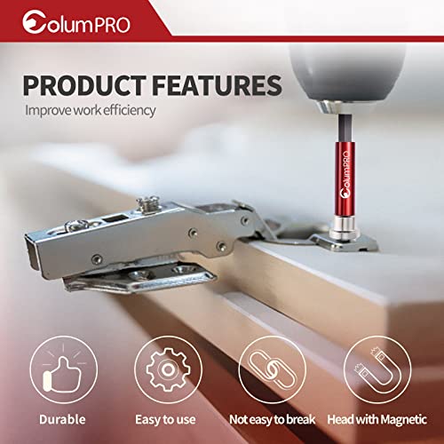 ColumPRO 12PCS Magnetic Positioning Drywall Screw Bits Setter PH2 Bits,Plasterboard Screw Hex Shank Positioning Bit Batch Head,10PCS 50mm Drywall Screw Bits,2PCS Magnetic Extension Bit Holder - Image 4