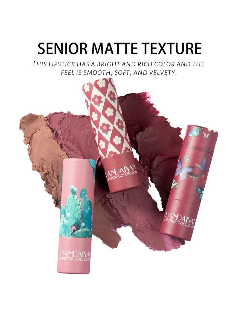 Handaiyan Lipstick For Women Matte Lipsticks Long Lasting Moisturizing Long Wear Waterproof 24 Velvet Act Natural Lip Stain Makeup Tint Nude Superstay Original Highly Pigmented Nourishing Non-Drying - Image 2