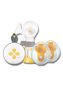 Medela Combo New Swing Maxi Double Electric Breast Pump + Hands-free Breast Milk Collection Cups  - Image 1