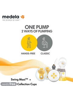 Medela Combo New Swing Maxi Double Electric Breast Pump + Hands-free Breast Milk Collection Cups  - Image 5