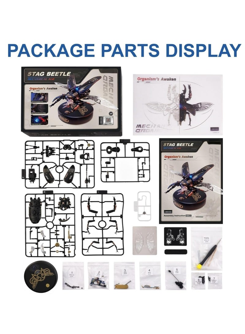 Robotime ROKR Storm Beetle Model MI03 3D Puzzle for Adults and Teens, Assembly Brain Teaser 3D Puzzle DIY Build Model Crafts Kits, Unique Gifts and Home Decor - Image 5
