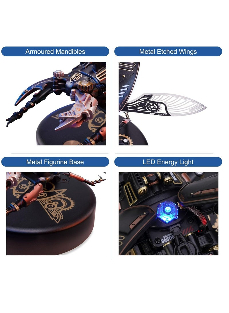 Robotime ROKR Storm Beetle Model MI03 3D Puzzle for Adults and Teens, Assembly Brain Teaser 3D Puzzle DIY Build Model Crafts Kits, Unique Gifts and Home Decor - Image 4