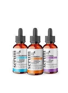 Artnaturals Anti Aging Vitamin C Serum for Face, Facial Skin Care Products 3 pack, Hyaluronic Acid and Retinol Serum (3 x 1 Fl Oz / 30ml), Anti Wrinkle and Dark Circle Remover - pzsku/Z6A4DD266740D66D3E9A9Z/45/_/1707996049/fbf7fa4f-c284-418d-8911-7848a1220d7e