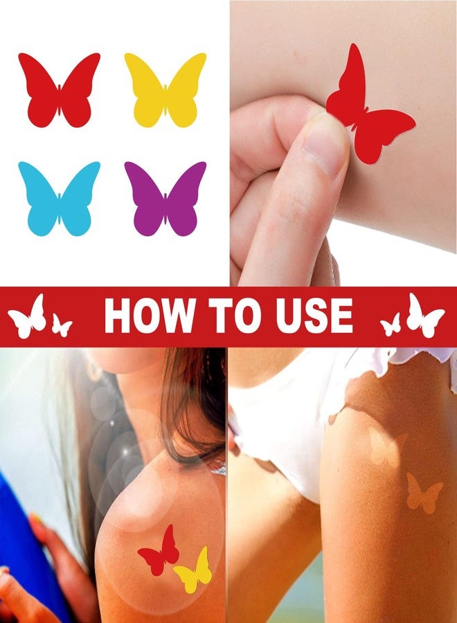 Whaline 400 Pieces Butterfly Tanning Sunbathing Stickers Body Stickers for Tanning Self Adhesive Tanning Decals for Adults and Children Summer Beach Outdoor Indoor Salon Party Supplies - Image 4