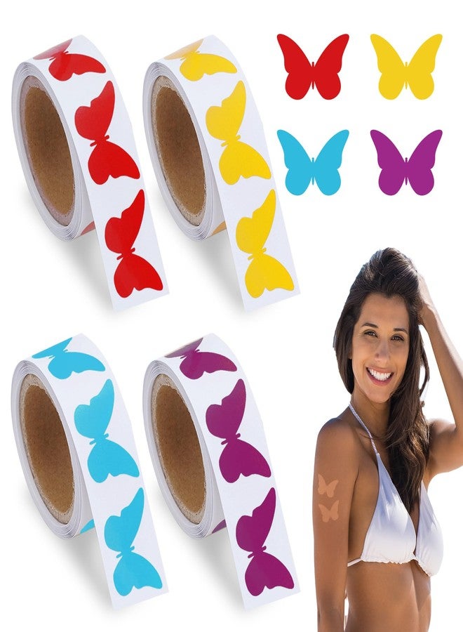 Whaline 400 Pieces Butterfly Tanning Sunbathing Stickers Body Stickers for Tanning Self Adhesive Tanning Decals for Adults and Children Summer Beach Outdoor Indoor Salon Party Supplies - Image 1