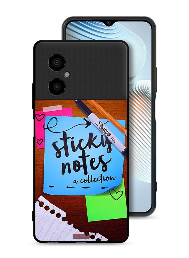 Tolwak Xiaomi Poco M4 5G Protective Case Cover Sticky Notes - Image 1