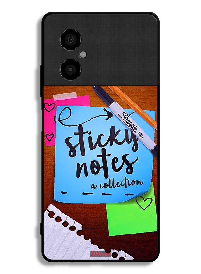 Tolwak Xiaomi Poco M4 5G Protective Case Cover Sticky Notes - Image 2