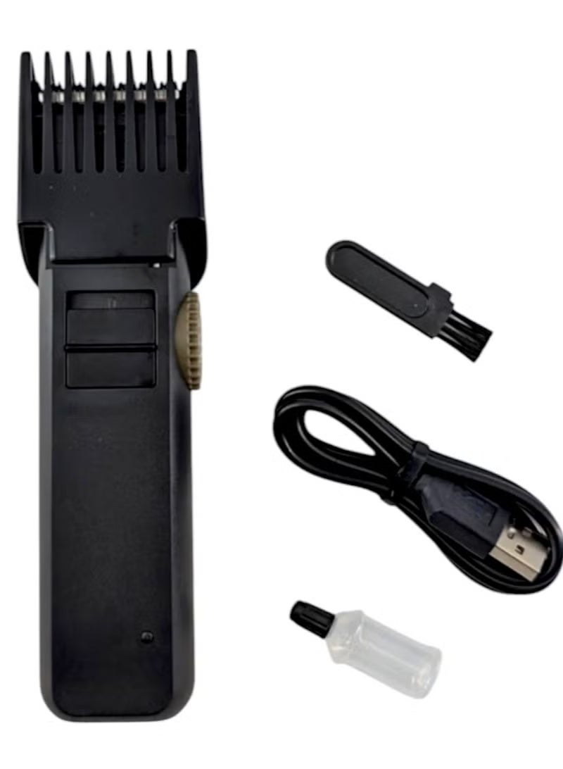 كروما KR RF-607 ماكينة حلاقة اللحية والشعر الاحترافية - مجموعة تشذيب قابلة لإعادة الشحن بدون سلك مع مشط قابل للتعديل، شفرات دقيقة وعمر بطارية 8 ساعات