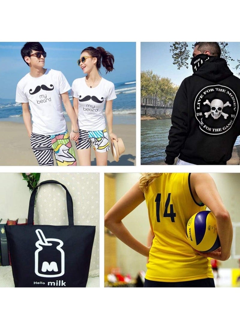 Black HTV Heat Transfer Vinyl Bundle 20 Pack Iron on for T Shirt Cricut Silhouette Cameo or Press Machine Everyday Bags Totes 12inx10in