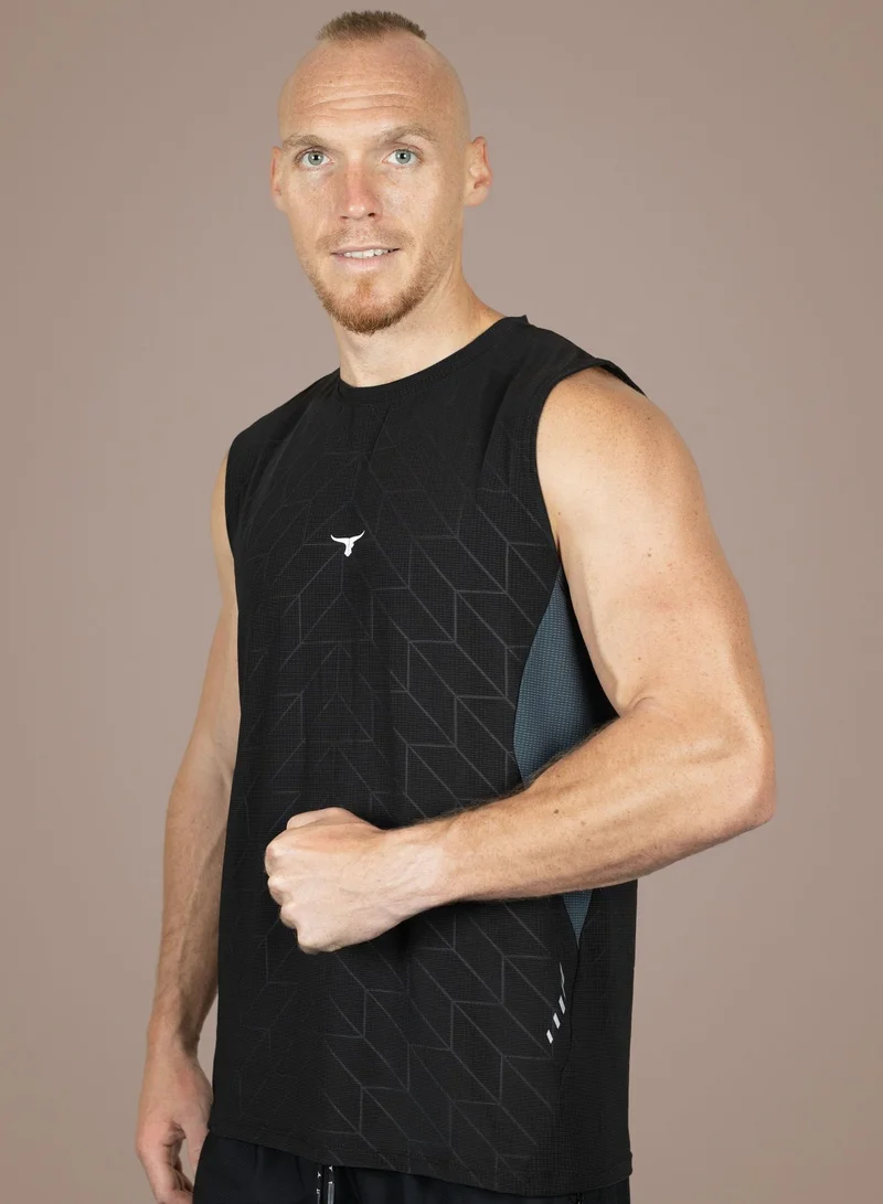 THUGFIT  THUGFIT VitalVenture Athletic Men's Slim Fit Tank Top - Black for Men | Best Price UAE