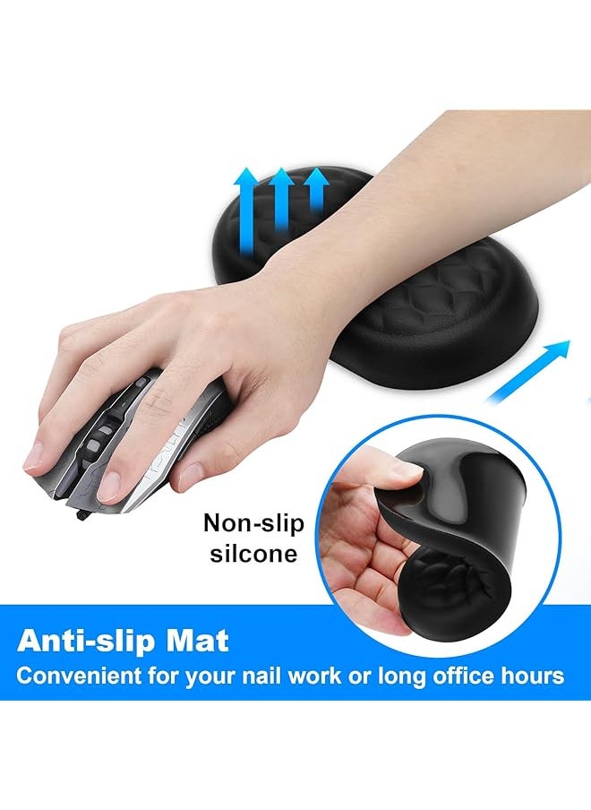 X spring Wrist Rest Pad 2 Pcs Elbow Rest Pads For Desk Wrist And Elbow Rest Pad For Desk With Memory Foam And Non Slip Base Computer Armrest Arm Wrist Rest Support Mouse Pad For Desk  - Image 2