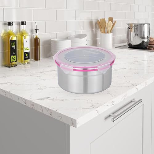 STEELLOCK Stainless Steel Airtight Container with Lid | Leakproof, BPA-Free, Durable Kitchen Storage | Multipurpose Food Storage Containers for Kitchen | SL-1502-set of 1, 1950ml each, Pink - Image 2