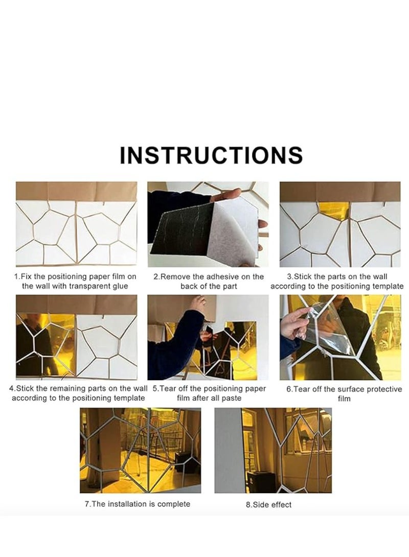 DIY Bands Wall Stickers 3D Deer Head Mirror Wall Sticker Medium  - Image 2