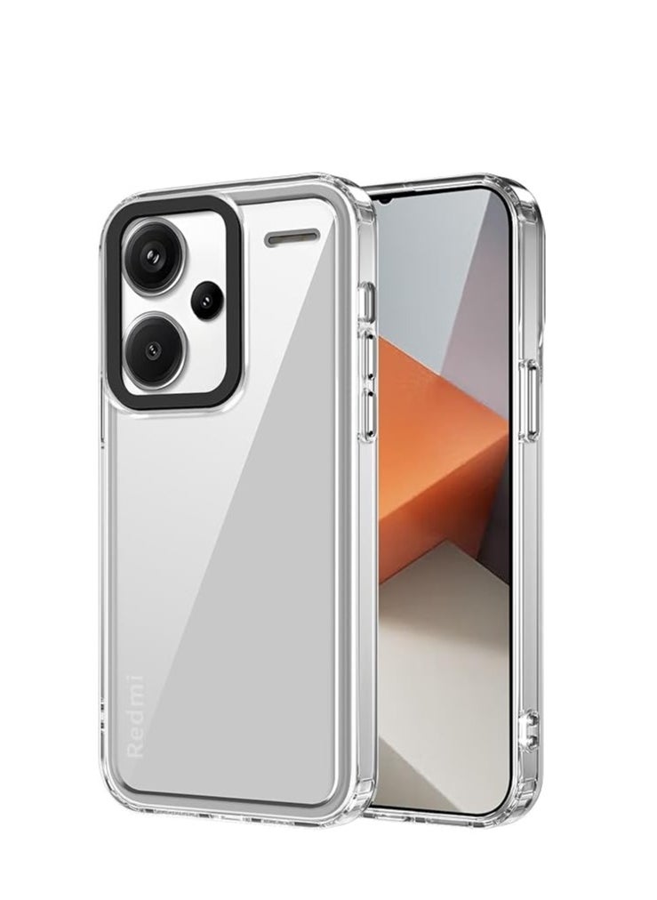 General Compitable with Redmi Note 13 Pro Plus Case, Crystal Clear Slim Hybrid Hard Back and TPU Rubber Grip Rim Bumper Skin Shockproof Cover for Redmi Note 13 Pro+  - Image 1