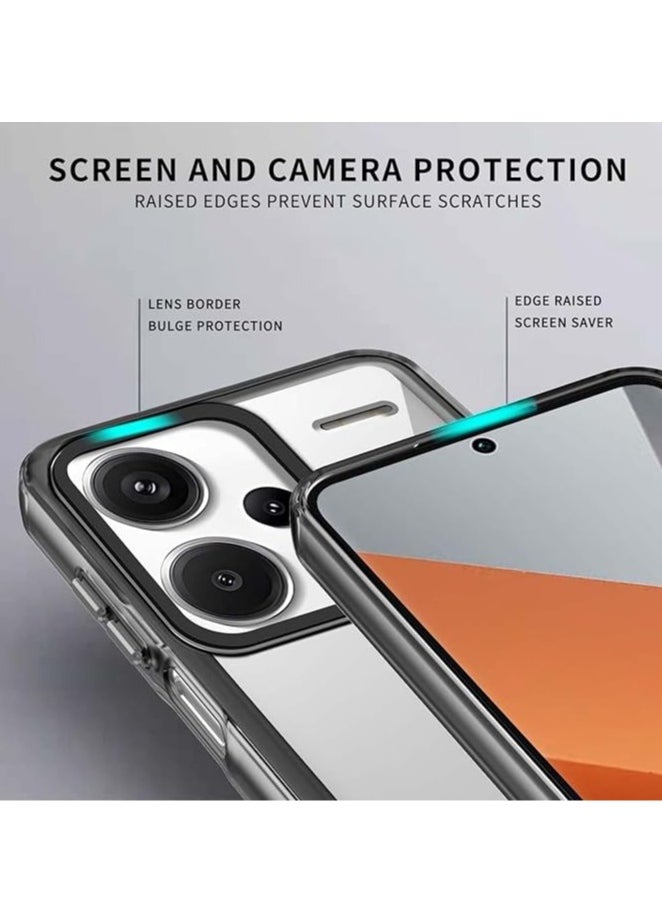 General Compitable with Redmi Note 13 Pro Plus Case, Crystal Clear Slim Hybrid Hard Back and TPU Rubber Grip Rim Bumper Skin Shockproof Cover for Redmi Note 13 Pro+  - Image 3