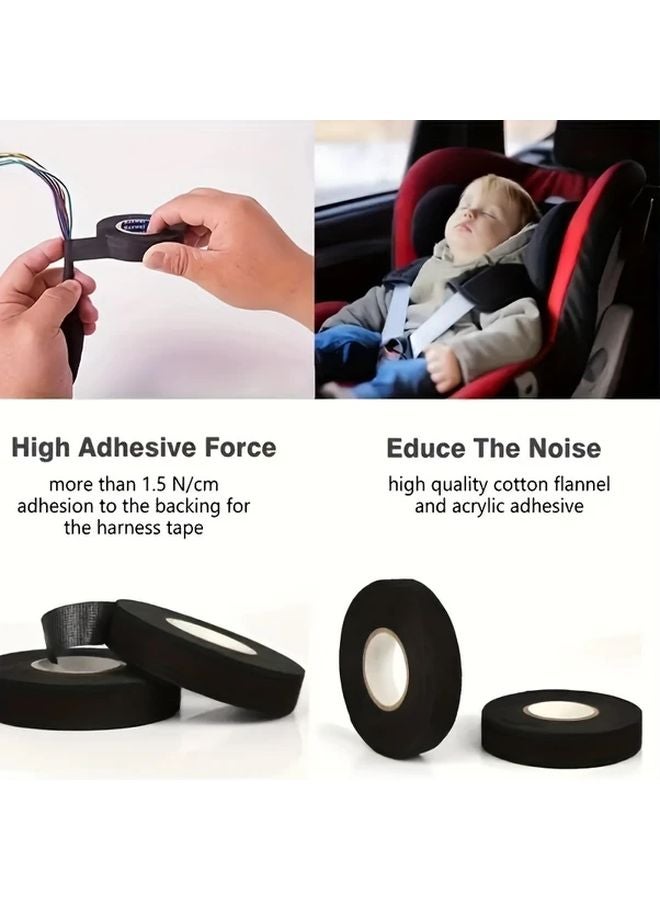 شريط لاصق أسود لحزم الأسلاك السياراتية للتخفيف من الضوضاء والحماية - Image 3