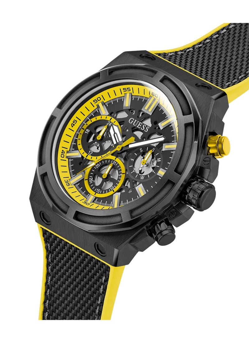 GUESS Men’s Black Multi-Function Silicone Band Watch GW0713G2 - 47mm - Image 2