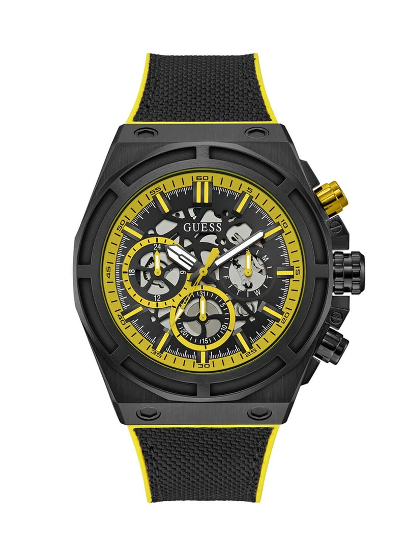 GUESS Men’s Black Multi-Function Silicone Band Watch GW0713G2 - 47mm - Image 1