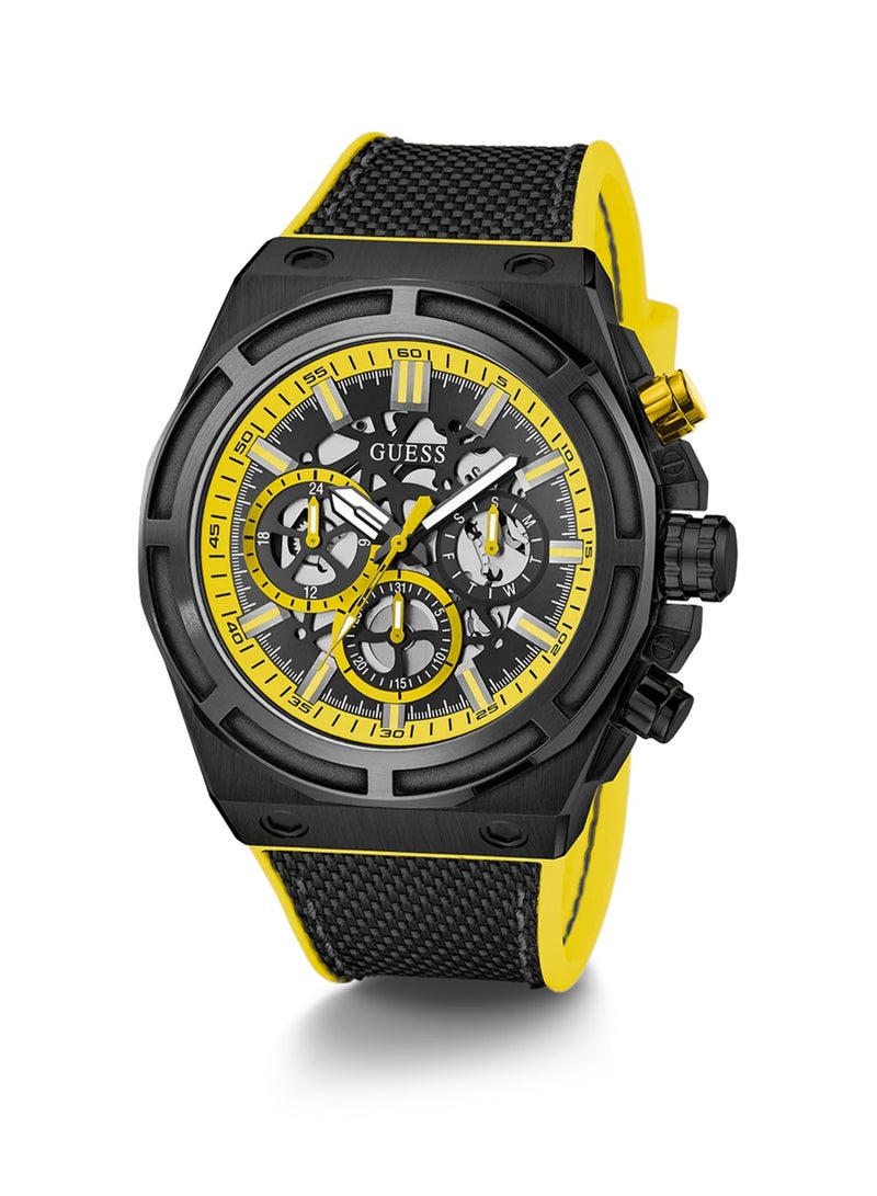 GUESS Men’s Black Multi-Function Silicone Band Watch GW0713G2 - 47mm - Image 5