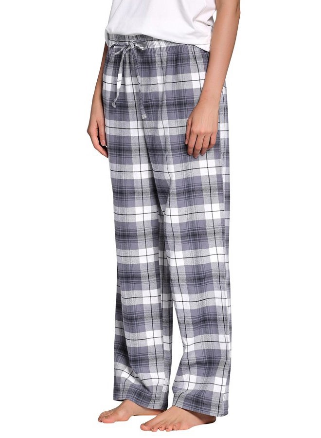 CYZ Women's 100% Cotton Super Soft Flannel Plaid Pajama/Lounge Pants, F17012, M - Image 1